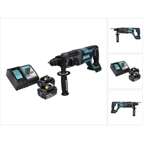 Makita DHR 241 RM Akku Bohrhammer 18 V 2,0 J SDS plus + 2x Akku 4,0 Ah + Ladegerät