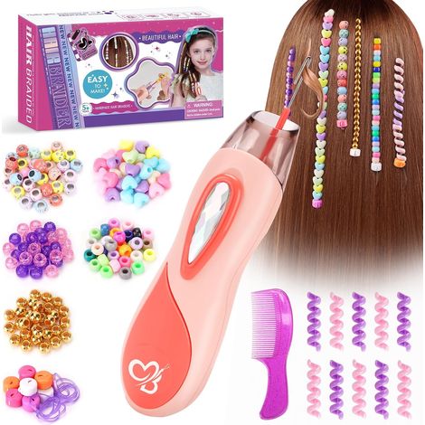 Gift Girls 5 6 7 8 9 Years Old Children: Hair Accessories Toys for Girls Braid Hair Beads, Creative Birthday Gifts for Children 5-12 Years Fun Braiding Machine (1/5)