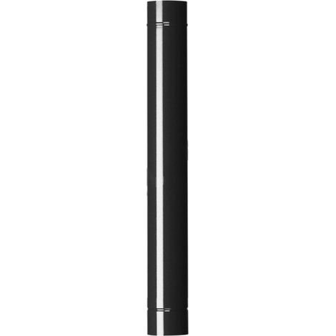 TUBO SMALTATO PER STUFE cm 50 ø 13 nero lucido EUROPROFIL