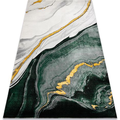 Tappeto EMERALD esclusivo 1017 glamour, elegante Marmo verde bottiglia / oro green 180x270 cm