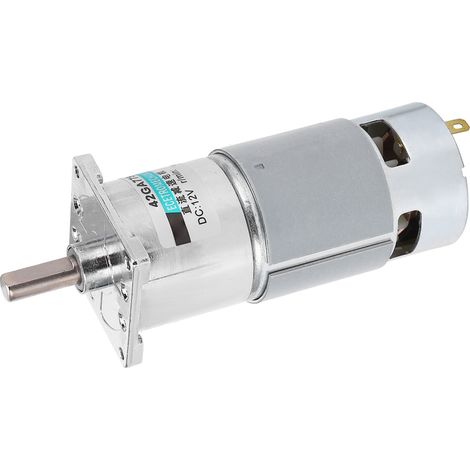 Moteur à engrenages CC mini basse vitesse à aimant permanent, rotation horaire/antihoraire, pour applications industrielles automatisées, 12 V, XD-42GA775, 20 tr/min (1/5)