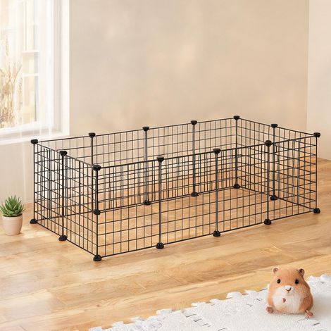 Cage pour rongeur noir en fil métallique 106 x 73 x 36 cm (1/5)