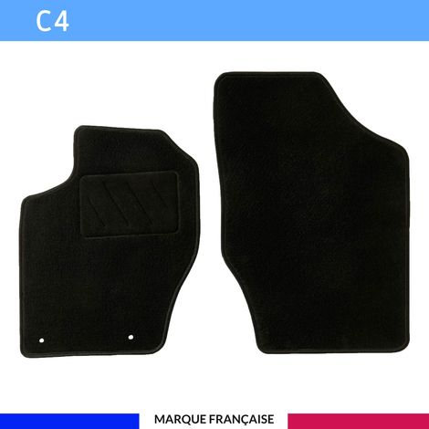 Tapis de sol voiture - Sur mesure pour  Citroen C4 (11/2004-07/2011) - Antidérapant - Tapis de sol avant 2 pièces (1/4)