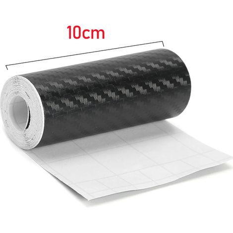 (Longueur 7 m,largeur 10 cm) Bande adhésive 3D en fibre de carbone pour voiture,à coller soi-même,pour protéger les seuils de porte et les rétroviseurs latéraux contre les rayures (1/3)