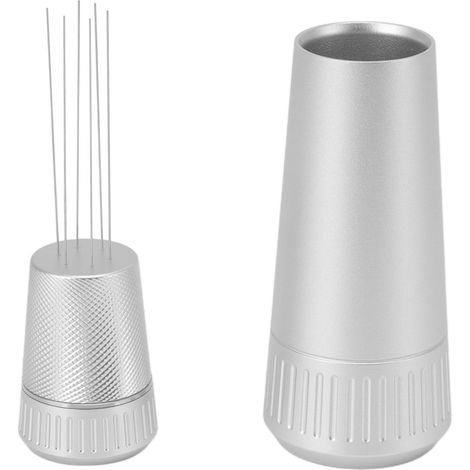 Toivize Kaffeenadelspender, Edelstahl und Aluminium, ergonomisch, stabiler Standfuß, Silber (1/5)