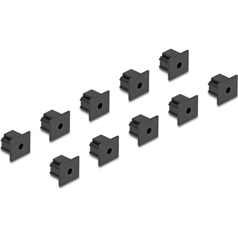 Delock Cubierta antipolvo para RJ12 hembra sin agarre 10 piezas en negro
