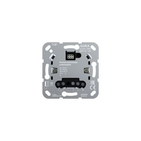 INSERT DE COMMUTATEUR DE RELAIS S3000 POT.FREE - RELAIS DE COMMUTATEUR ÉLECTRONIQUE GIRA 540700