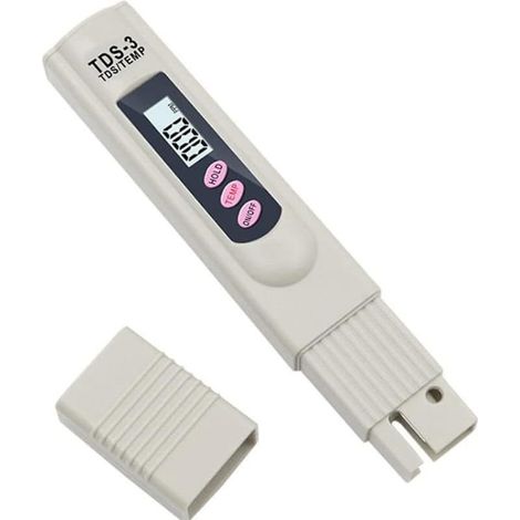 Mètre TDS-3 de l‘Eau potable LCD Numérique Portable Testeur Mètre de Qualité de l'Eau Stylo de Température et PPM Testeur de Pureté de l'Eau 0-9990 PPM Eau Potable Culture Hydroponique (Ne teste pas P (1/5)