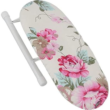 Petite Planche à Repasser, Mini Planche à Repasser Résistante à la Chaleur, Planche à Repasser de Table Pliable Portable pour L'artisanat de Couture de Dortoir à la Maison (Fleur (1/3)