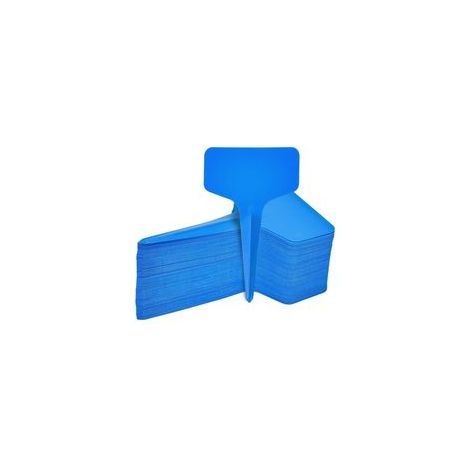 100 pièces Etiquette Jardin Exterieur Marqueurs en Plastique de Plantes Type T Plastique Etiquette Potager Etiquetage Réutilisable et Accessoires pour Plantes(bleu)10 x 6 cm (1/5)