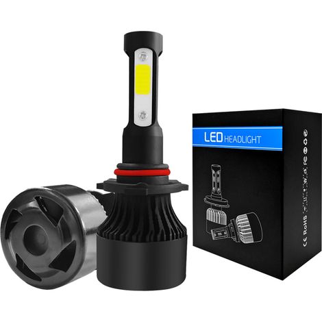 Bombillas LED ultrabrillantes de 6000K para faros delanteros, con controlador integrado, compatibles con luces de cruce y antiniebla, fácil instalación (plug and play) - Paquete de 2 (1/3)