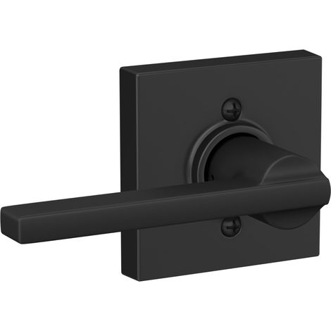 Poignée de porte factice avec garniture Noir mat (1/5)