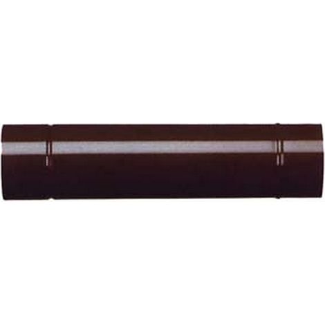 1PZ TUBO PORCELLANATO PER STUFE A LEGNA MARRONE LUCIDO -  cm.10x100