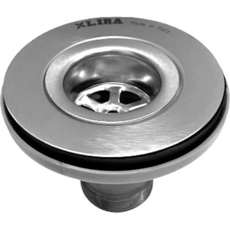Bonde seul sans tube de surverse en acier inox diamètre 121 mm pour évier inox  diamètre 90 mm