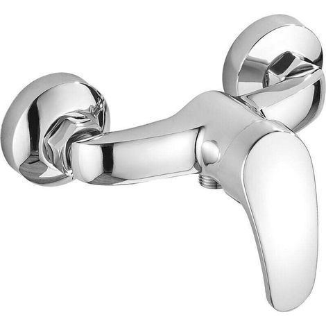 Brass Shower Mixer Tap, 1/2" Bathtub Mixer Tap for Bathroom, Shower, Bathtub, Chrome Silver (1/4)
