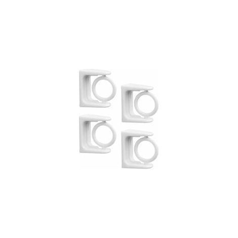 AHLSEN 4Pcs Rideau Tringle Support Mural Crochets Porte- Tige Rideaux Rideau Draperie Tige Tige Pince de Porte- Tige (Blanc) (1/3)