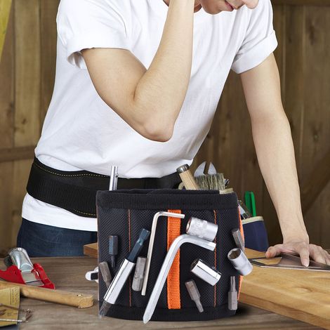 10 Magnetische Armbandtasche Werkzeuggürtel 1680D Oxford-Gewebe Elektriker-Armbandtasche (1/5)