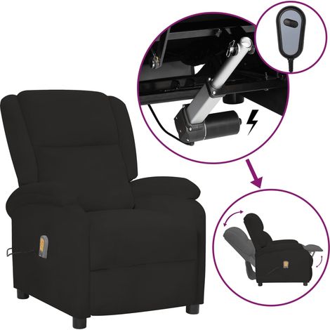 Fauteuil de massage inclinable électrique Noir Velours (1/5)