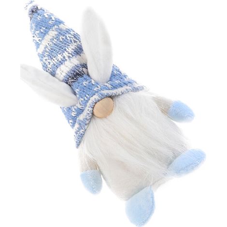 Poupée Gnome scandinave oreilles de lapin, poupée de pâques-Bleu (1/5)
