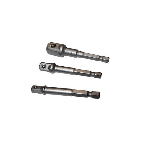 SET 3 BUSSOLE INSERTO PROLUNGA PER TRAPANO AVVITATORE ATTACCO 1/2'' 1/4'' 3/8''
