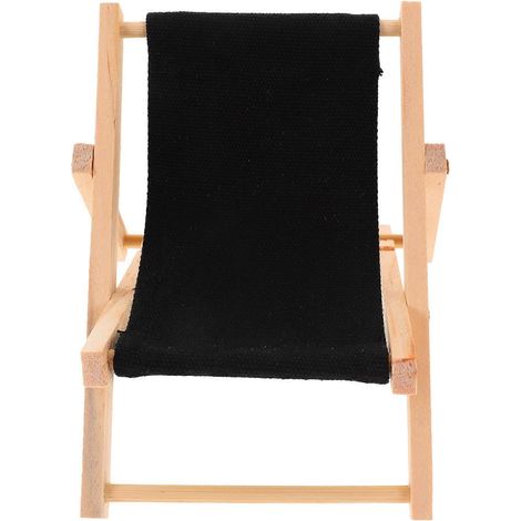 Support de téléphone portable en forme de chaise de plage, ornement de bureau-12X12X10CM-Black (1/4)