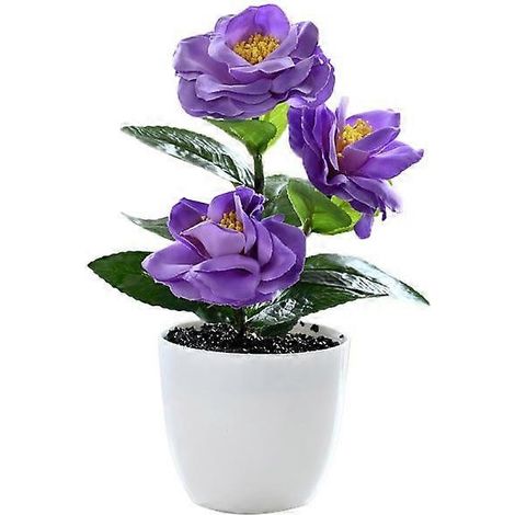 1 plante artificielle décorative pour bureau ou chambre, camélia, bonsaï, simulation en pot