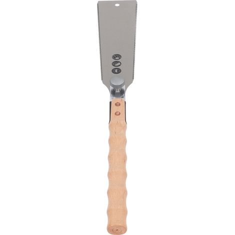 Doppelschneidige Handsäge mit feiner Verzahnung für Holzarbeiten, Sägen, Ziehen und saubere Schnitte, SK5 250 mm (1/5)