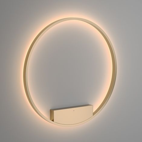 Maytoni Rim Applique murale LED moderne intégrée 80 cm en laiton 3000 K 2400 lm abat-jour blanc