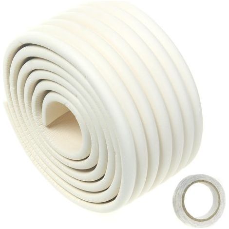 Universel Rouleau en Mousse, 200cm x 80mm x 8mm, Epaissir Mousse Antichoc Sécurité épreuvage pour Bébé/Enfants Kits. Tout Usage Anti-Crash Protection, Souple et Flexible,Beige (1/4)