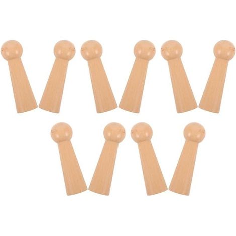 Lot de 10 Crochets Muraux en Bois Brut à Visser Porte-manteaux Longs 27x88 Mm Patères en Bois Naturel pour Manteaux, Serviettes et Paquet Organiseurs Muraux pour Entrée, Salle (1/5)