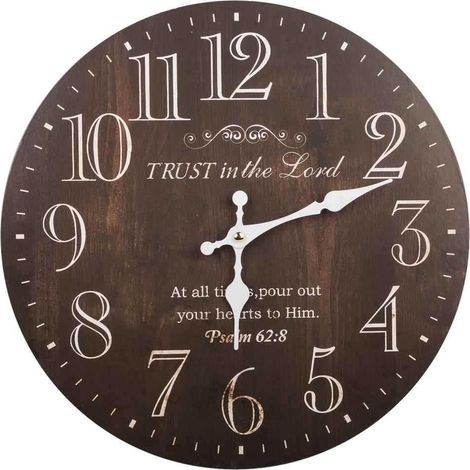 Reloj de pared de madera negro d34x2 (1/3)
