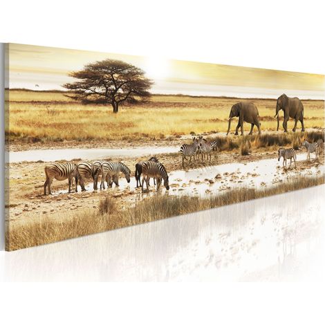 Quadro - Africa: al foro di irrigazione - 135x45 (1/4)