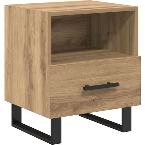 Maison Exclusive - Armadio da Notte Rovere artigianale 40 x 35 x 47,5 cm (1/5)