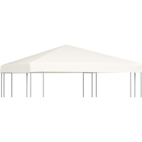 INLIFE Toile supérieure de belvédère 310 g / m² 3 x 3 m Blanc crème (1/5)