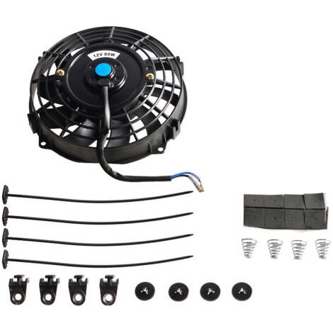 Ventilateur de refroidissement électrique universel - Ventilateur de radiateur 12 V - Pales de ventilateur moteur - 80W - Kit de montage (1/5)