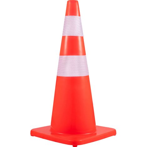 Mophorn Coni di Sicurezza, Altezza 73 cm, Coni Traffico Arancione in PVC da 12 Pezzi con 2 Collari Riflettenti e Base Pesata, Utilizzati per il Controllo del Traffico, il Parcheggio Stradale