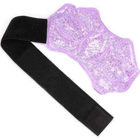 Genouillère en gel rafraîchissante, compresse chaude/froide réutilisable, coudière en gel pour soulager la douleur, violet (1/5)