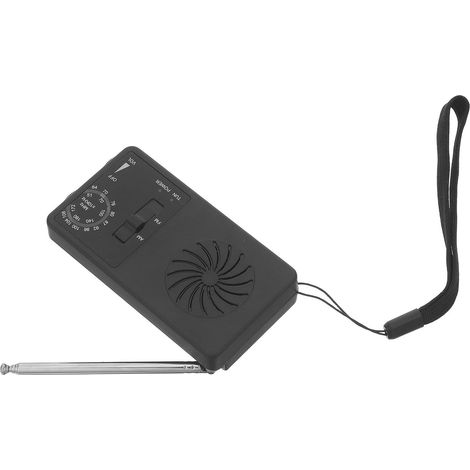 Mini Radio Portable Am FM à Bande Mondiale, Compacte Noir Abs Réception Fiable, Utilisation Simple, Prise Casque 3, 5mm et Haut-parleur (1/5)