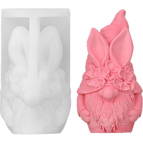 Moule en silicone gnome - Décoration de Noël en forme de gnome - Moule à bougie flexible et réutilisable - Décoration intérieure (1/5)