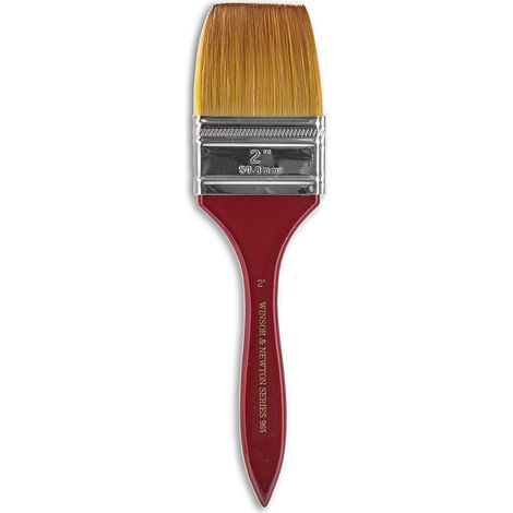 Série 965 Brosse à Manche Court en Nylon doré et Poils naturels 5,1 cm Nickel