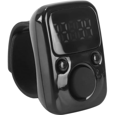Compteur Manuel Intelligent étanche - Compteur de Rangs numérique Portable, Compteur Manuel pour Le Tricot, idéal pour l'inventaire, Le Sport, Le Marketing et Le Golf (Noir) (1/5)