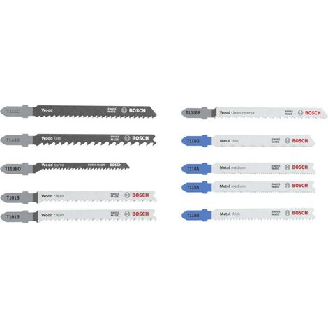 Bosch Accessories 2607012071 Kit di lame per seghetto alternativo Wood and Metal Basic, 10 pz. 1 pz. (1/2)