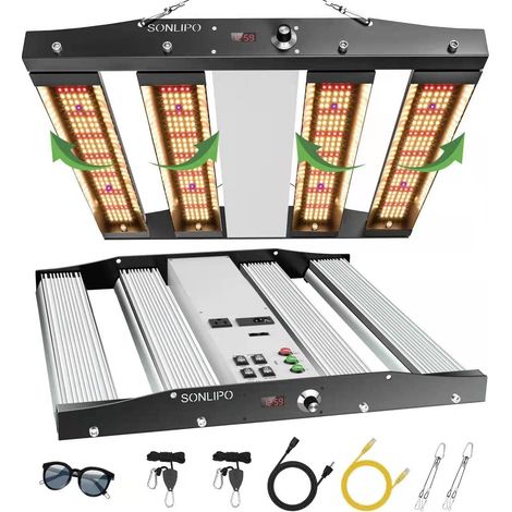 250W LED Grow Light Full Spectrum 1323 Diodes Ideal for Vegetables, Flowers and Indoor Plants Fits 120x120cm and 150x150cm Grow Tents. (1/5)