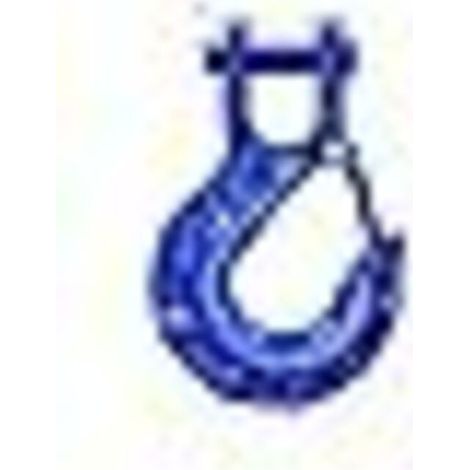 Crochet de chape en acier inoxydable de 5/16 po, crochet de treuil robuste pour grue de gréement, crochet pivotant pour l'haltérophilie et la construction de navires (bleu) (1/5)