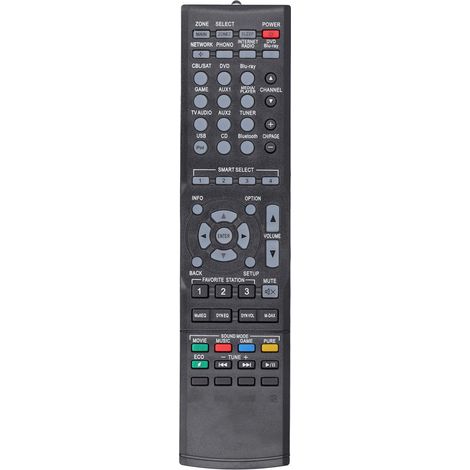Télécommande universelle RC020SR à gros boutons pour TV Home Cinéma, ABS noir, remplacement (1/5)