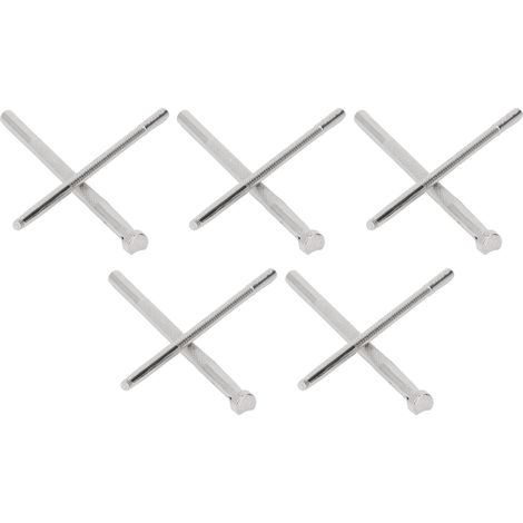 10-teiliges Lederstempel-Set (5 Stück 8 x 9,5 mm, 5 Stück 3,8 mm) aus legiertem Stahl mit rutschfestem Griff für Lederarbeiten (1/5)