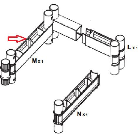 R CINTURA M X ARMADIO TERRY WAVE 1A 35X44X181H T/P 2350RUW- 1,0 pz