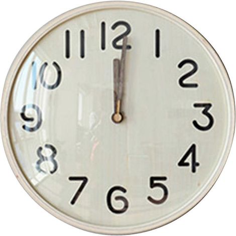 12-Zoll-Wanduhr aus Holz, geräuschlos, batteriebetrieben, rund, für Küche und Wohnzimmer