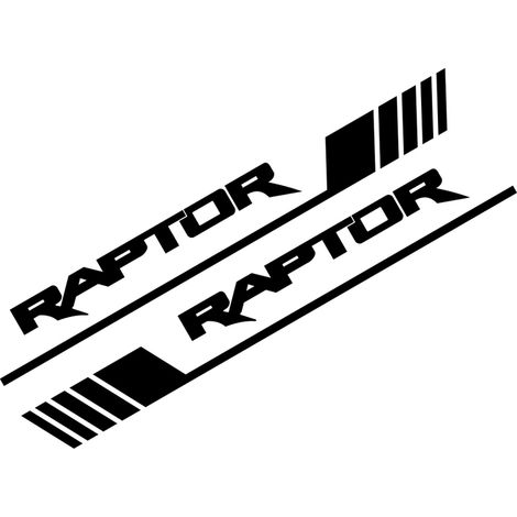 (Noir brillant - Pour Raptor) Compatible avec les accessoires Ford T - Autocollant latéral de portière de voiture (1/5)