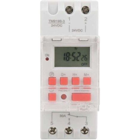 BARKBUSTERS DC 24V 30A Hebdomadaire 12/24hrs Minuterie Interrupteur LCD On Off Contrôle Programmable Relais De Temps, Minuteur (1/4)